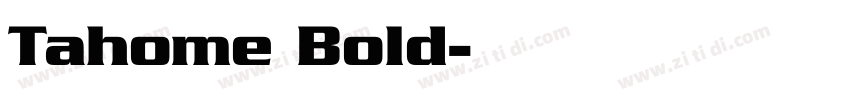 Tahome Bold字体转换